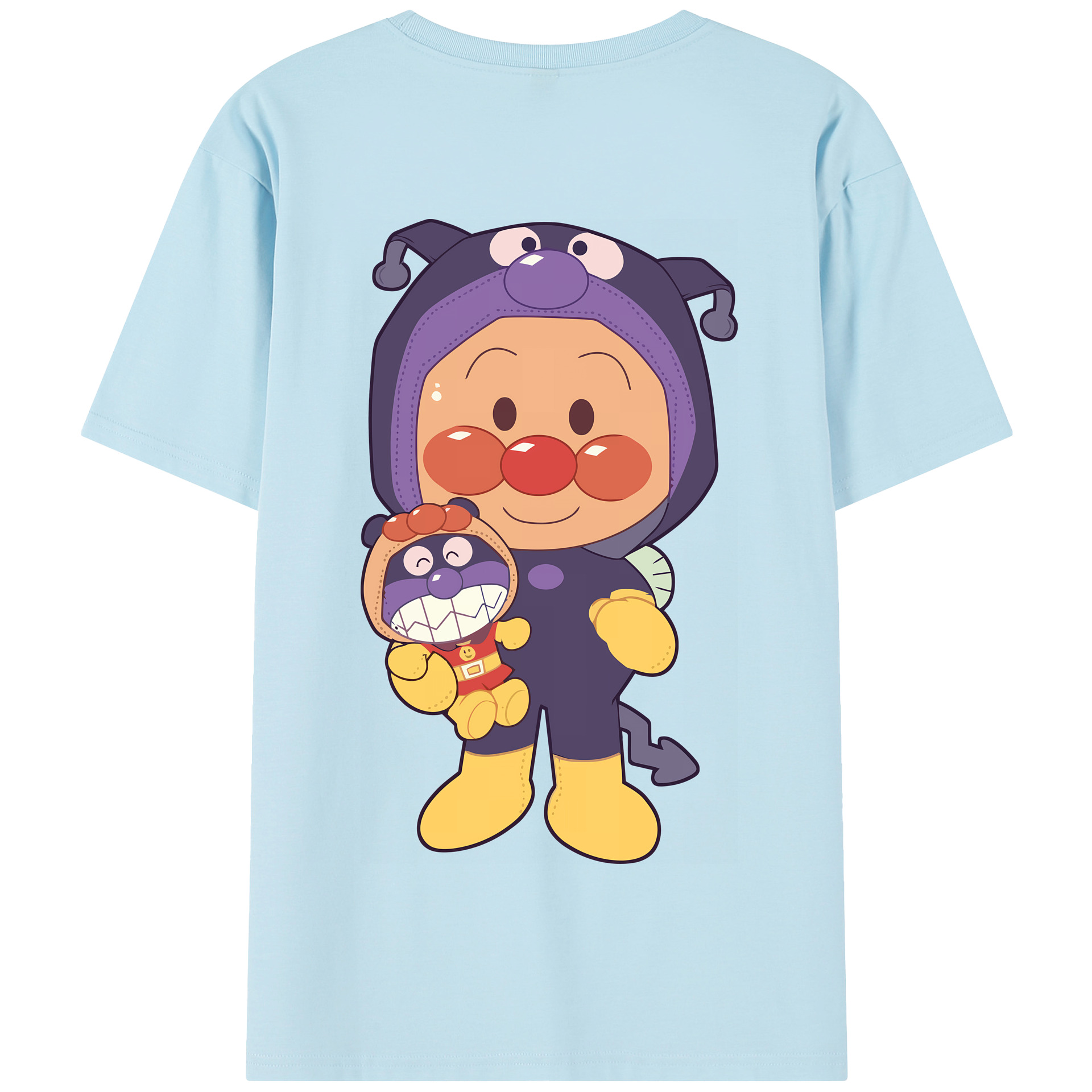 （画像用） アンパンマン Anpanman 綿100％半袖Tシャツ（背面プリント）